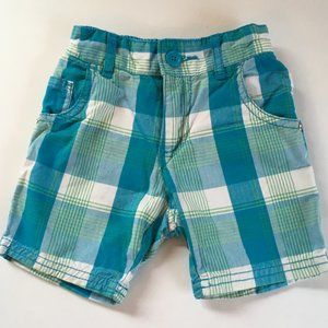 Cool Children's Place turquoise plaid shorts 18 mo